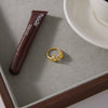Wholesale Women's Geometric Stainless Steel Ring With Pvd Furnace Vacuum Real Gold Plating