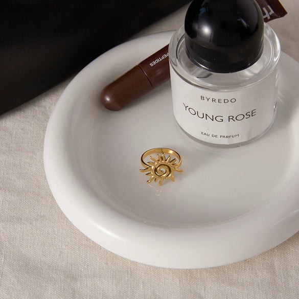 Wholesale Women's Geometric Stainless Steel Ring With Vacuum Real Gold Plating In Pvd Furnace Accessories