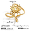 Wholesale Women's Geometric Stainless Steel Ring With Vacuum Real Gold Plating In Pvd Furnace Accessories