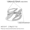 Wholesale Women's Geometric Stainless Steel Rings With Pvd Furnace Vacuum Real Gold Plating