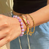 Wholesale Women's Geometric Stainless Steel Rose Quartz Freshwater Pearl Electroplated Bracelet Jewelry