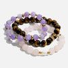 Wholesale Women's Geometric Stainless Steel Rose Quartz Freshwater Pearl Electroplated Bracelet Jewelry