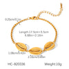 Wholesale Women's Geometric Stainless Steel Shell Electroplated Splicing Chain Necklace And Bracelet Minimalist Jewelry