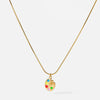 Wholesale Women's Geometric Stainless Steel Snake Bone Chain Necklace With Pvd Furnace Vacuum Real Gold Plating And Colorful Enamel Palette Pendant