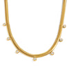 Wholesale Women's Geometric Stainless Steel Snake Bone Chain Necklace With Pvd Furnace Vacuum Real Gold Plating