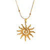 Wholesale Women's Geometric Stainless Steel Stamped Sun Turbine Necklace Light Luxury Minimalist Jewelry