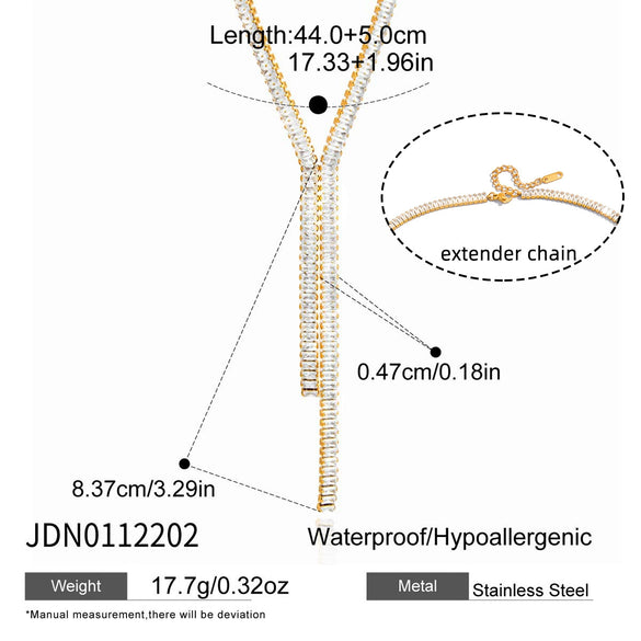 Wholesale Women's Geometric Stainless Steel Tassel Necklace With Vacuum Real Gold Plating In Pvd Furnace