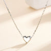 Wholesale Women's Geometric Stainless Steel Threedimensional Heart Electroplated Calendering Chain Necklace