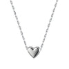 Wholesale Women's Geometric Stainless Steel Threedimensional Heart Electroplated Calendering Chain Necklace