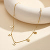 Wholesale Women's Geometric Stainless Steel Titanium Steel Electroplated Calendering Chain Daisy Flower Chrysanthemum Necklace
