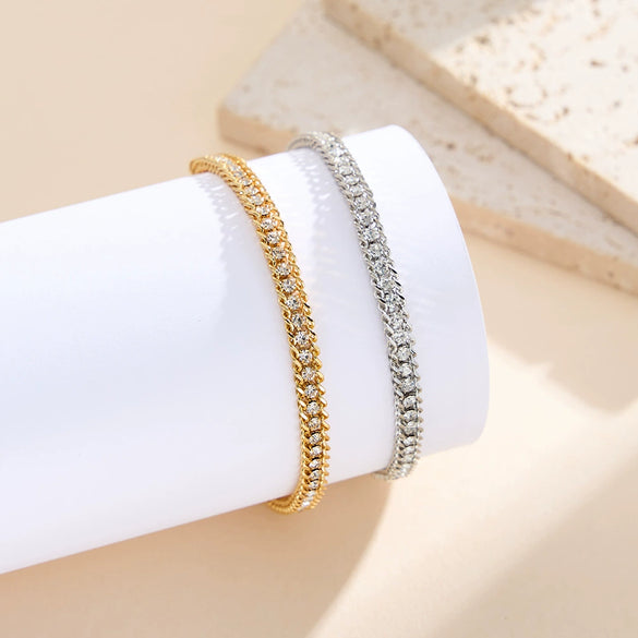 Wholesale Women's Geometric Stainless Steel Vacuum Plated Bracelet Jewelry