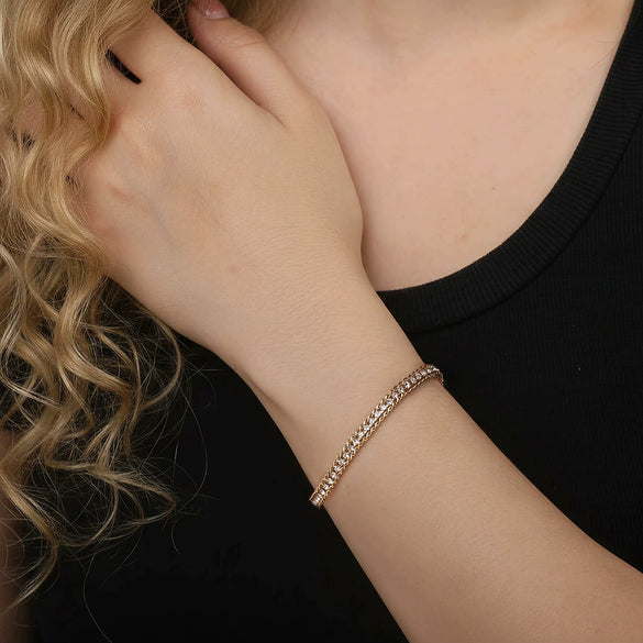 Wholesale Women's Geometric Stainless Steel Vacuum Plated Bracelet Jewelry