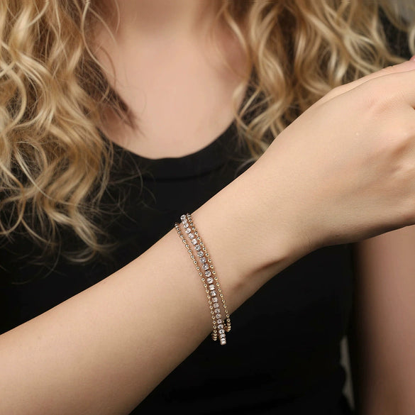 Wholesale Women's Geometric Stainless Steel Vacuum Plated Bracelet