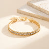 Wholesale Women's Geometric Stainless Steel Vacuum Plated Diamondencrusted Bracelet