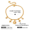 Wholesale Women's Geometric Stainless Steel Vacuum Real Gold Plated Accessories Rings And Bracelets