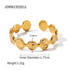 Wholesale Women's Geometric Stainless Steel Vacuum Real Gold Plated Accessories Rings And Bracelets