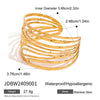 Wholesale Women's Geometric Stainless Steel Vacuum Real Gold Plated Accessories Rings And Bracelets