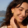 Wholesale Women's Geometric Stainless Steel Vacuum Real Gold Plated Earrings With Titanium Steel Ear Needles