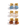 Wholesale Women's Geometric Stainless Steel Vacuum Real Gold Plated Earrings