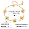 Wholesale Women's Geometric Stainless Steel Vacuum Real Gold Plated Jewelry Bracelet
