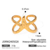 Wholesale Women's Geometric Stainless Steel Vacuum Real Gold Plated Jewelry Bracelet