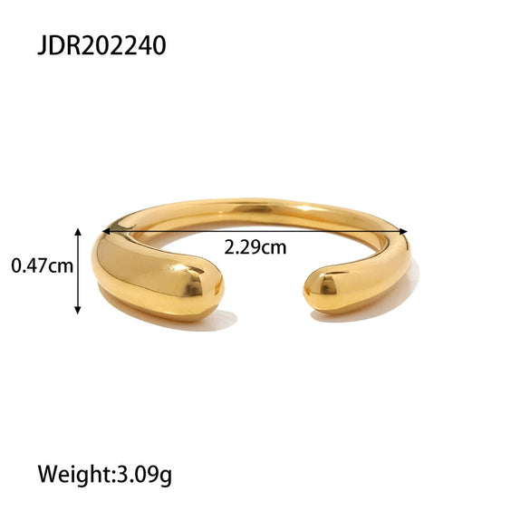 Wholesale Women's Geometric Stainless Steel Vacuum Real Gold Plated Jewelry Bracelet