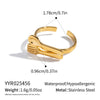 Wholesale Women's Geometric Stainless Steel Vacuum Real Gold Plated Jewelry Open Ring And Tableware Spoons And Forks