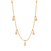 Wholesale Women's Geometric Stainless Steel Vacuum Real Gold Plated Necklace With Yshaped Chain And Cross Design