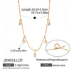 Wholesale Women's Geometric Stainless Steel Vacuum Real Gold Plated Necklace With Yshaped Chain And Cross Design