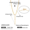 Wholesale Women's Geometric Stainless Steel Vacuum Real Gold Plated Necklace With Yshaped Chain And Cross Design