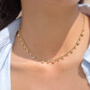 Wholesale Women's Geometric Stainless Steel Vacuum Real Gold Plated Necklace