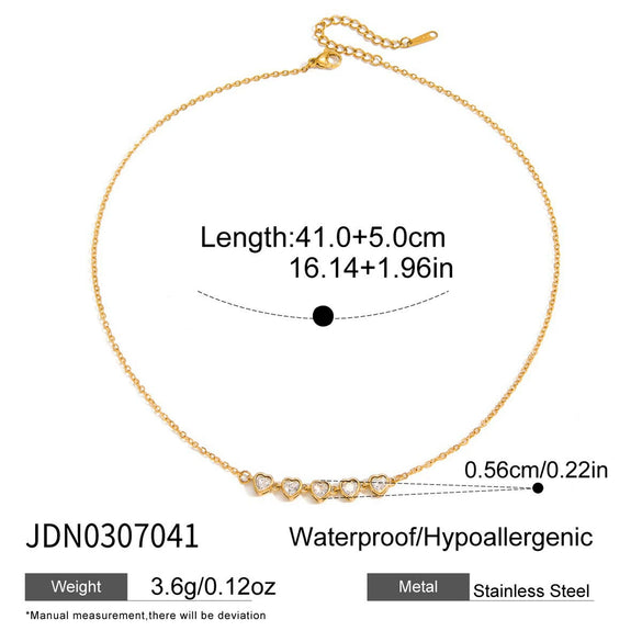 Wholesale Women's Geometric Stainless Steel Vacuum Real Gold Plated Necklace