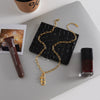 Wholesale Women's Geometric Stainless Steel Vacuum Real Gold Plated Paperclip Necklace Luxury Jewelry