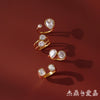 Wholesale Women's Geometric Stainless Steel Vacuum Real Gold Plated Ring Jewelry Accessories