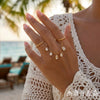 Wholesale Women's Geometric Stainless Steel Vacuum Real Gold Plated Stackable Rings