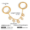 Wholesale Women's Geometric Stainless Steel Vacuum Real Gold Plated Stackable Rings