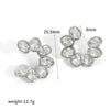 Wholesale Women's Geometric Stainless Steel Vacuum Real Gold Plated Stud Earrings Light Luxury Highend Style