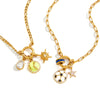 Wholesale Women's Geometric Stainless Steel Vacuum Real Gold Plated Tennis Necklace