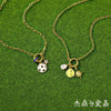 Wholesale Women's Geometric Stainless Steel Vacuum Real Gold Plated Tennis Necklace