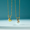 Wholesale Women's Geometric Stainless Steel Vacuum Real Gold Plated Tennis Necklace