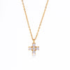 Wholesale Women's Geometric Stainless Steel Vacuum Real Gold Plated Water Dropshaped Necklace Jewelry