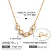 Wholesale Women's Geometric Stainless Steel Vacuum Real Gold Plated Water Dropshaped Necklace Jewelry