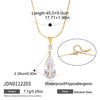 Wholesale Women's Geometric Stainless Steel Vacuum Real Gold Plated Water Dropshaped Necklace Jewelry