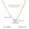 Wholesale Women's Geometric Stainless Steel Zircon Cross Chain Necklace With Electroplating