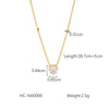 Wholesale Women's Geometric Stainless Steel Zircon Cross Chain Necklace With Electroplating