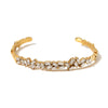 Wholesale Women's Geometric Stainless Steel Zircon Open Bracelet