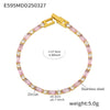 Wholesale Women's Geometric 316L Stainless Steel Zircon Plated 18K Gold Bracelet
