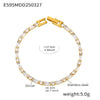 Wholesale Women's Geometric 316L Stainless Steel Zircon Plated 18K Gold Bracelet