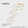 Wholesale Women's Geometric Stainless Steel Zirconencrusted 18K Goldplated Bracelet Ring Jewelry