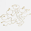 Wholesale Women's Geometric Stainless Steel Zirconencrusted 18K Goldplated Bracelet Ring Jewelry